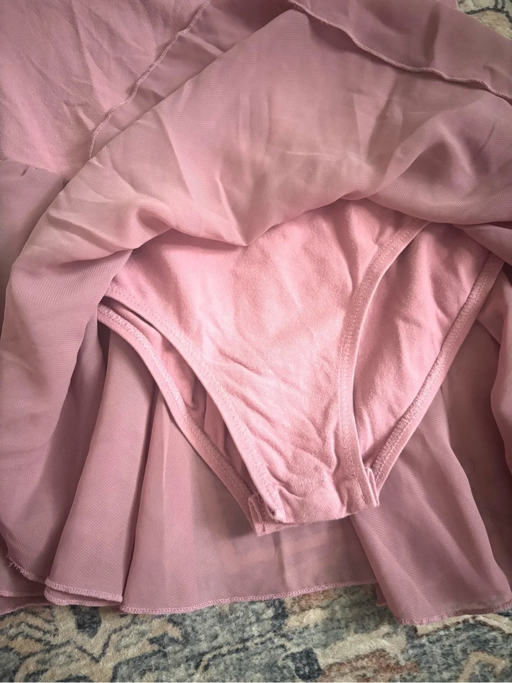 Girls' Pink Ballet Dress with Chiffon Skirt